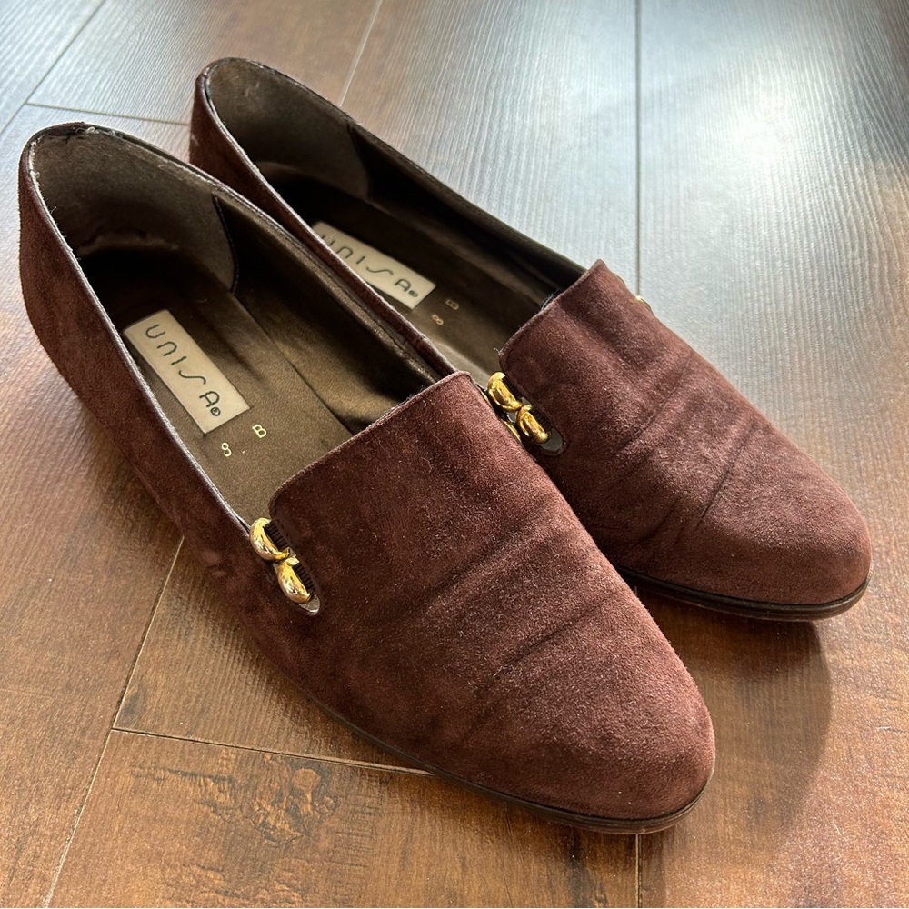 Unisa Brown Suede Loafers Flats